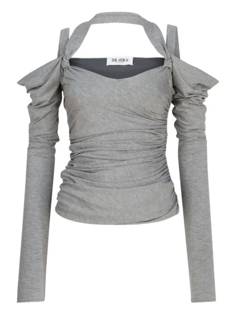 The Attico off-shoulder draped top Grey 251WCI00022JJJ068AA