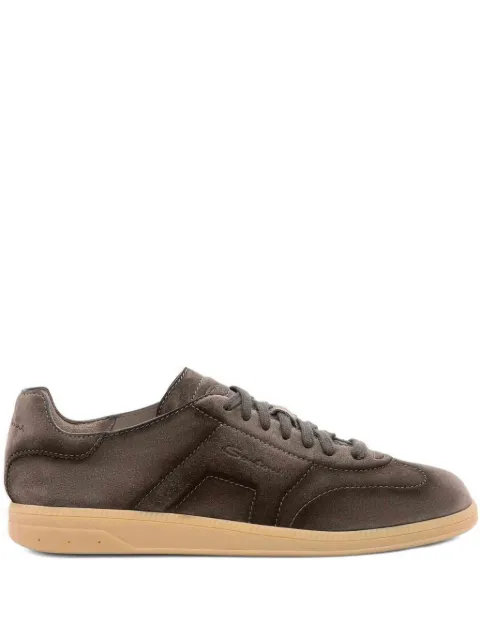 Santoni suede leather sneakers Brown MBPL22072FARTSE2E81