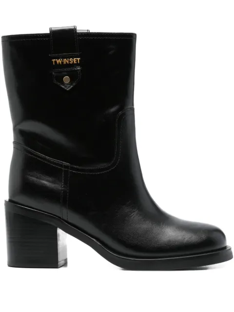 TWINSET 70mm block-heel ankle boots Black 252TCP082