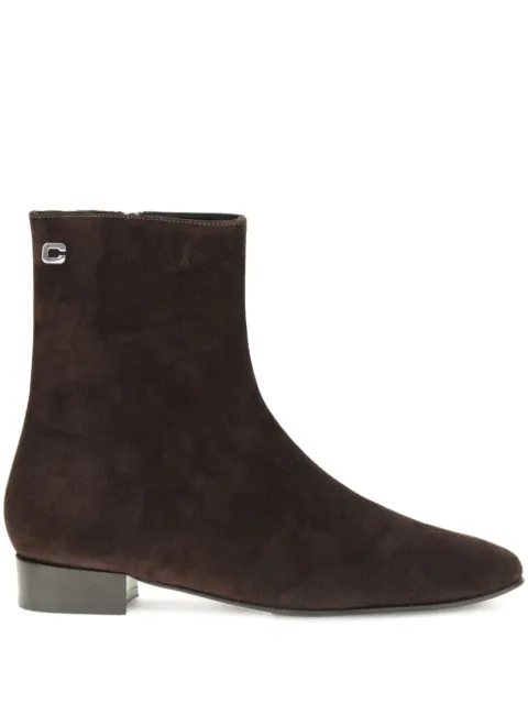 Carel Paris zip-detail suede boots Brown AIGLON82