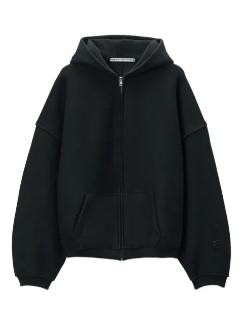 Alexander Wang Puff Logo zip-up hoodie Black 6CC2242051001