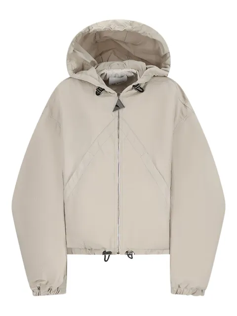 The Attico Ice hooded zip-front bomber jacket Neutrals 251WCB00076PAA107AA