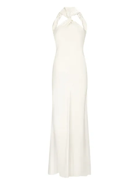 The Attico knot-detail maxi dress White 251WCW00222VVV088AA