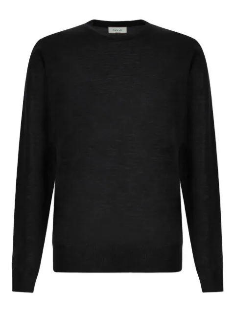 Canali crew-neck wool sweater Black C0012MK01149