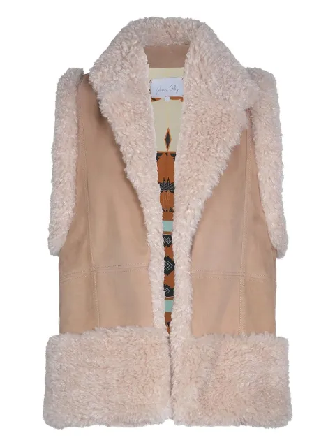 Johanna Ortiz Salty Air shearling vest Neutrals PT03166