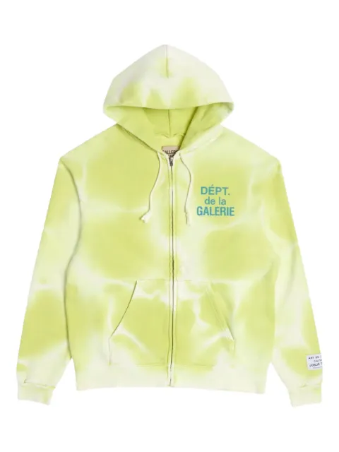 GALLERY DEPT. logo-print zip-up hoodie Green DWUAA2GM