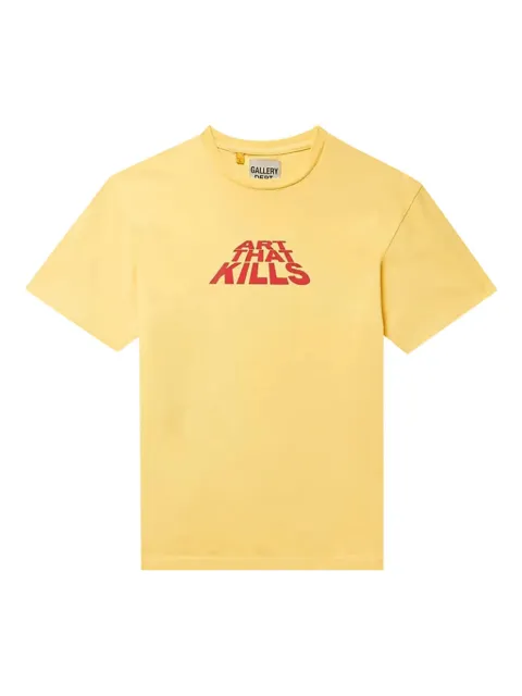 GALLERY DEPT. slogan-print T-shirt Yellow ATKS1045LIGH