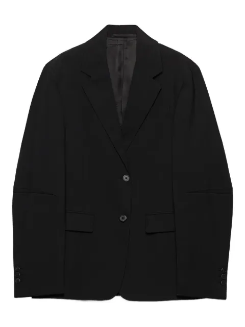 Prada single-breasted wool blazer Black P563PSOOO1XMY