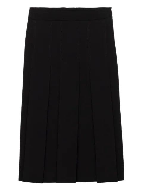 Prada pleated-panel midi skirt Black P109ZSOOO156A