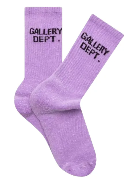 GALLERY DEPT. logo-embroidered socks Purple VEH62REF