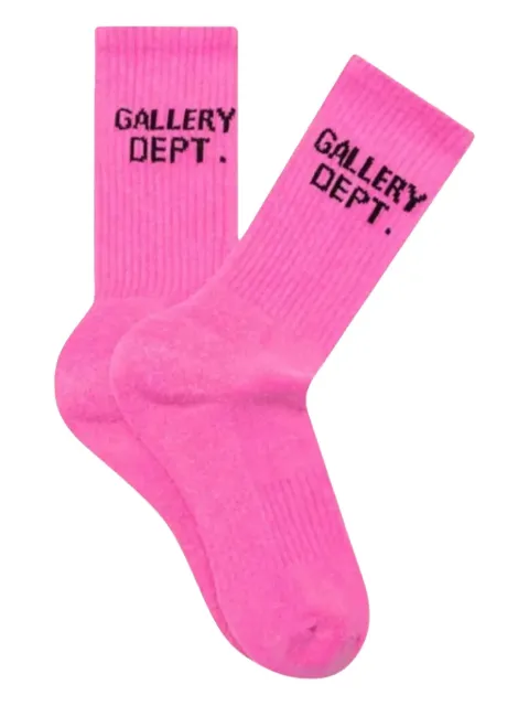 GALLERY DEPT. logo-embroidered socks Pink XW14OAVD