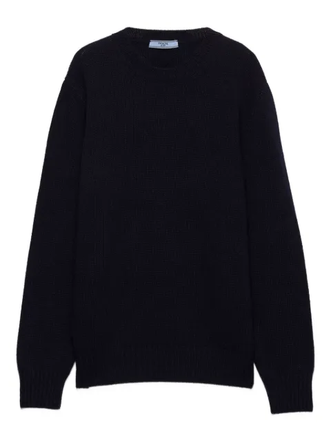 Prada ribbed crew-neck sweater Blue P24A3ZS23213XA