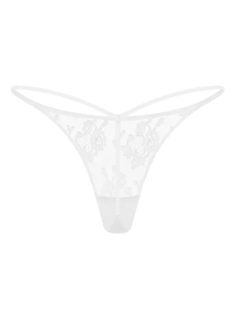 Zhilyova Tara floral-lace thong White 217220402