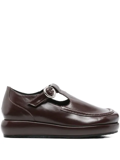 Nicole Saldaña buckle-fastening T-bar loafers Brown FSLDWMLY103G05