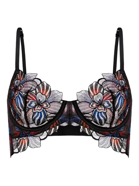Zhilyova floral embroidered bra Blue 256010561