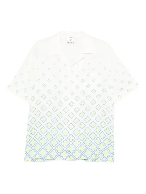 Casablanca monogram short-sleeve shirt White MSP26SH003