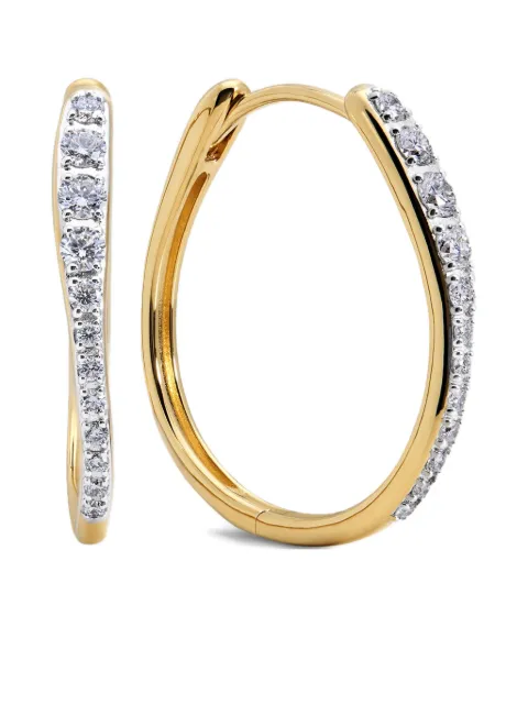 Monica Vinader diamond-embellishment earrings Gold GPEARPVMLGD