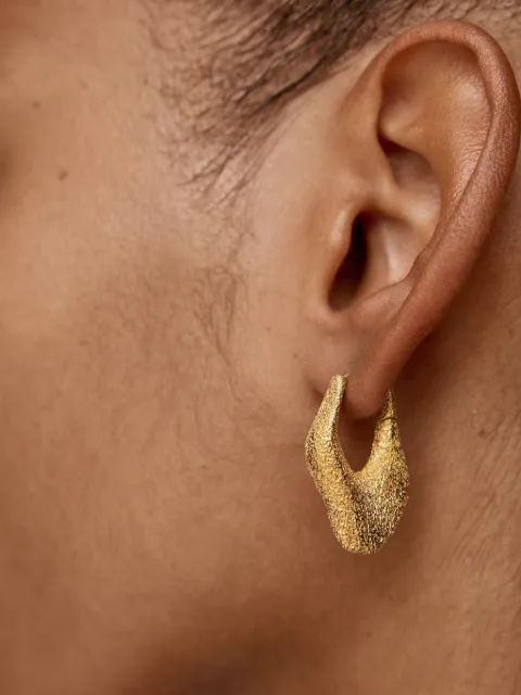 Monica Vinader medium Antica hoop earrings Gold GPEAANT2NON