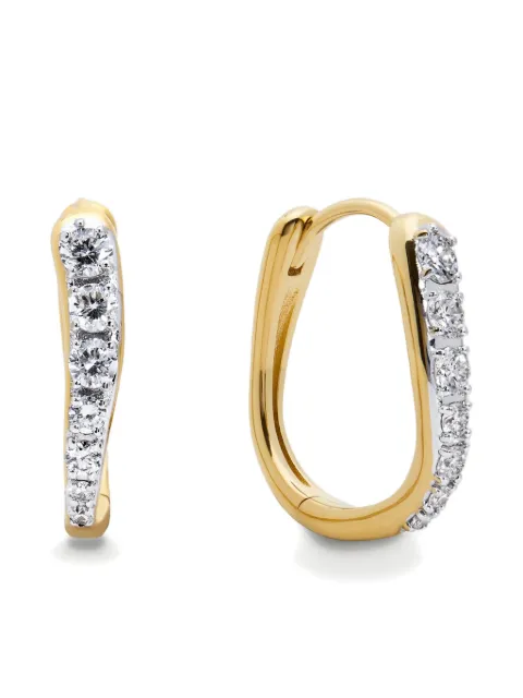 Monica Vinader diamond-embellishment earrings Gold GPEARPVSLGD