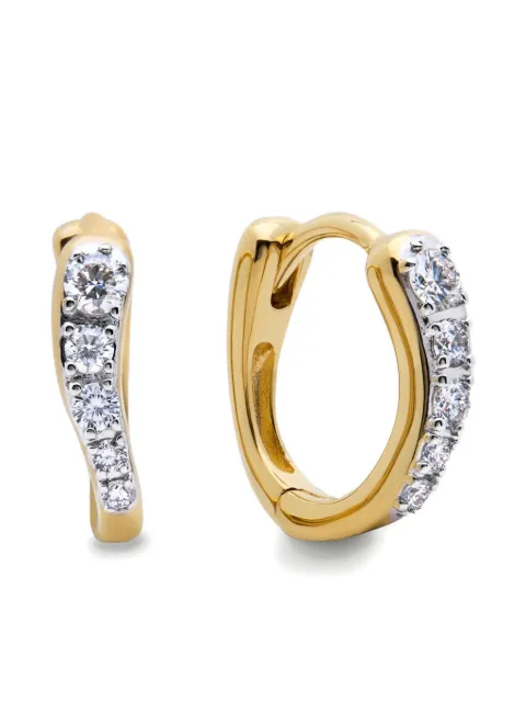 Monica Vinader diamond-embellishment earrings Gold GPEARPVHLGD