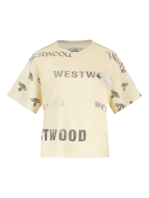 Vivienne Westwood orb-logo cotton shirt Yellow 3G01003UJ006E