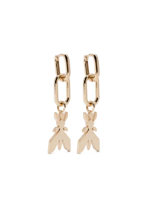 Patrizia Pepe Double Chain fly-pendant hoop earrings Gold 8J1353M067