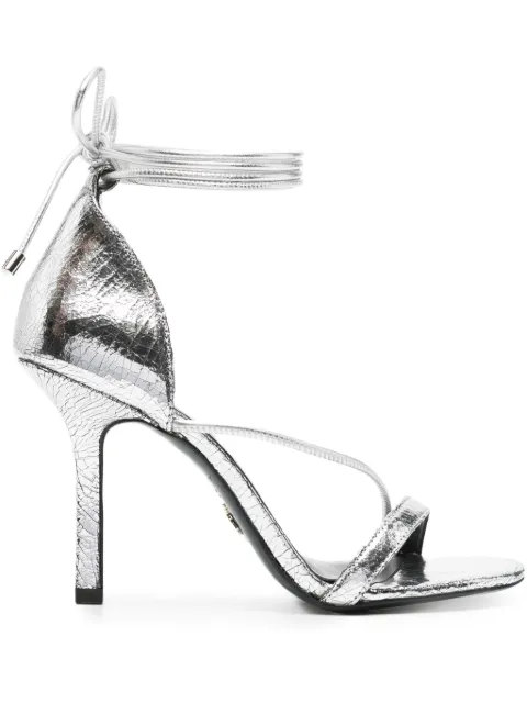 Patrizia Pepe 95mm tie sandals Silver 8X0097L112