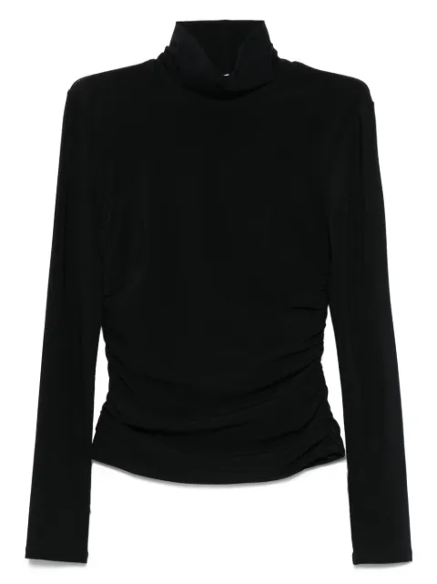 Patrizia Pepe turtleneck gathered-waist top Black 8M1713J312