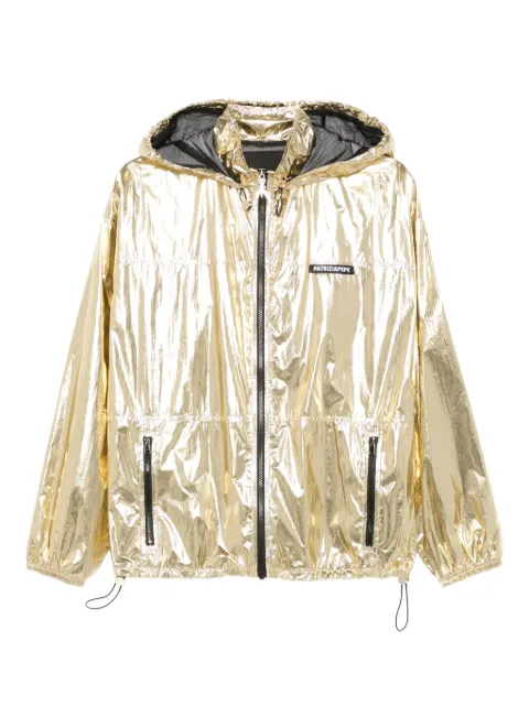 Patrizia Pepe shiny hooded jacket Gold 8O0174A607