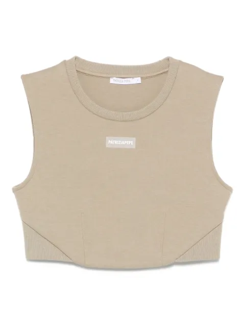 Patrizia Pepe crew-neck sleeveless top Neutrals 8M1734J305