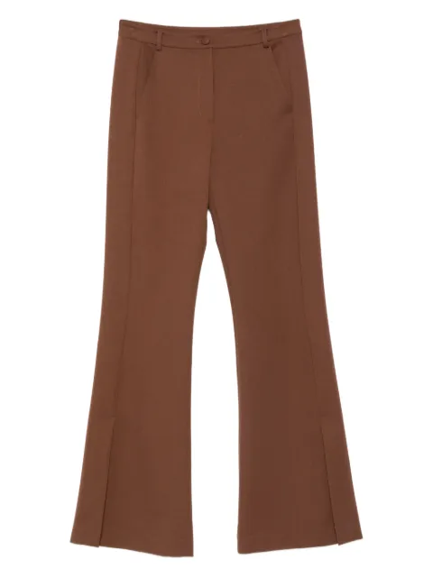 Patrizia Pepe flare logo trousers Brown 8P0754A623