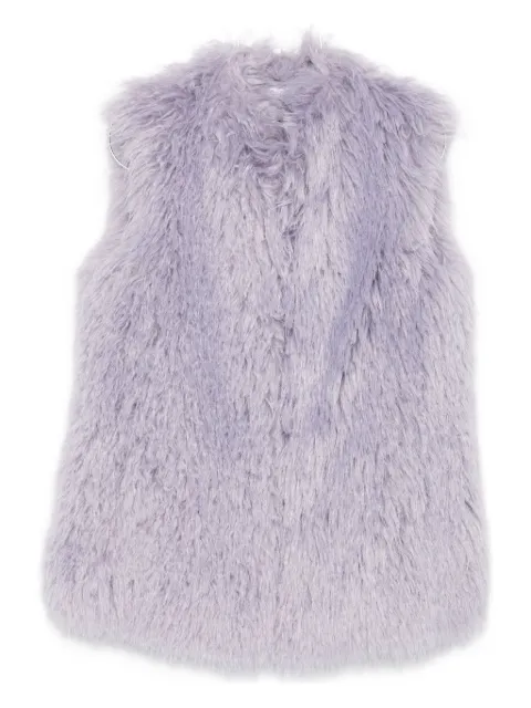 Patrizia Pepe crew-neck fur gilet Purple 8O0198E071