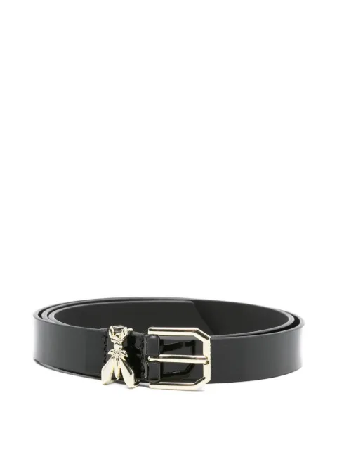 Patrizia Pepe insect-buckle patent leather belt Black 8W0045L125