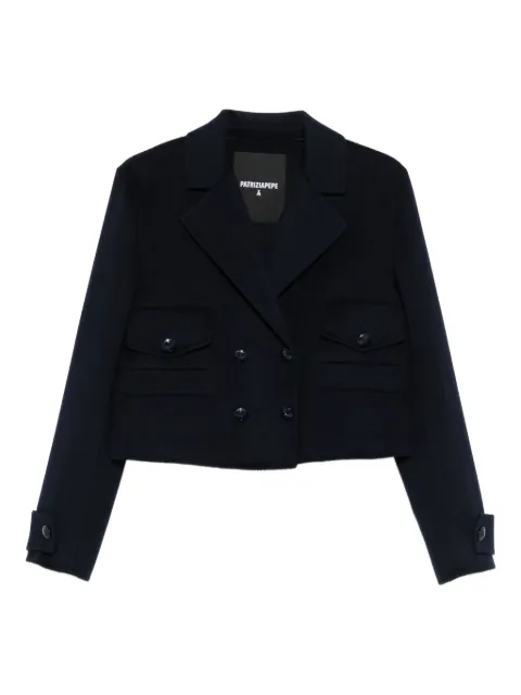 Patrizia Pepe double-breasted flap-pocket jacket Blue 8O0199A604
