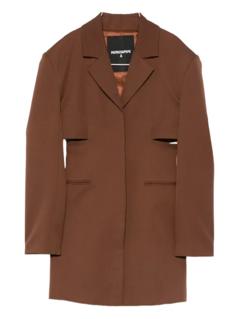 Patrizia Pepe cut-out blazer mini dress Brown 8A1583A623