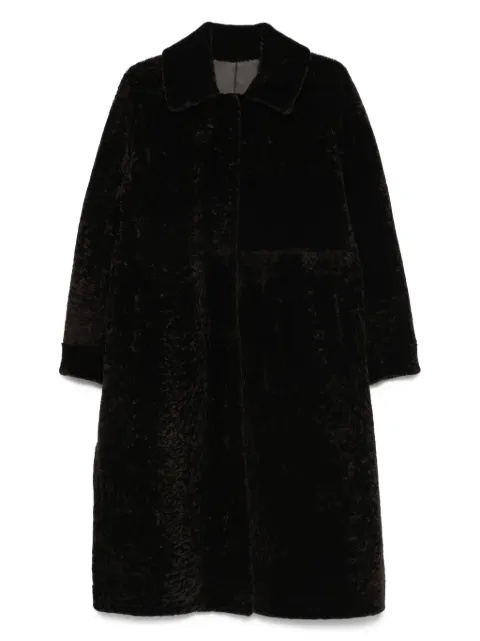 Manzoni 24 shearling collared coat Brown 25M1115S23N