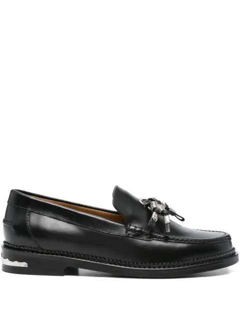 Toga Virilis tassel-embellished leather loafers Black FTVRM1426090A9