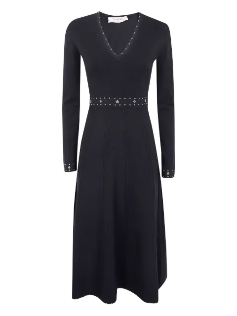 TWINSET embellished v-neck dress Black 252TP3271