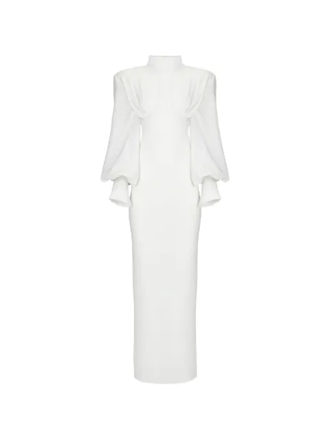 Vestiaire d'un Oiseau Libre Pearl high-neck maxi dress White PEARLDRESS