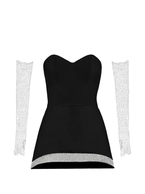 Vestiaire d'un Oiseau Libre Dina embellished off-shoulder dress Black DINADRESSBLACK