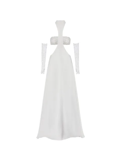 Vestiaire d'un Oiseau Libre Evangeline sequin-embellished cut-out dress White EVANGELINEDRESS