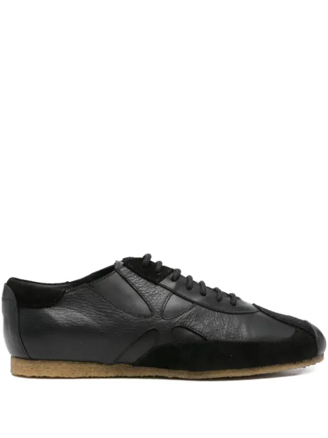 Stefan Cooke leather lace-up trainers Black FSTCMSLTN09099