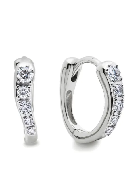 Monica Vinader diamond-embellishment earrings Silver SSEARPVHLGD