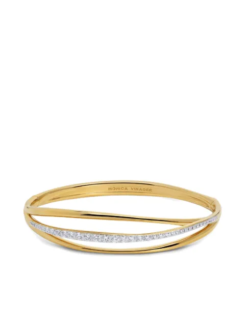 Monica Vinader Nura diamond bangle bracelet Gold GPBLNUMWLGD