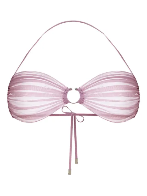 Zhilyova Icon ring-detail halter bra Pink 203010217