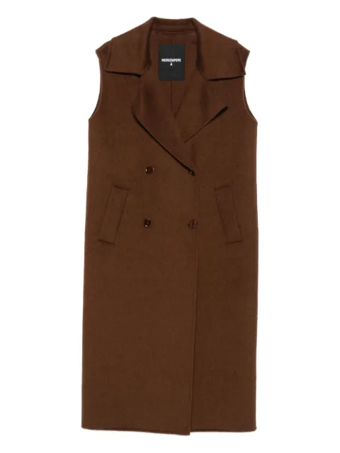 Patrizia Pepe double-breasted sleeveless coat Brown 8O0189A610