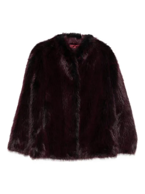 Patrizia Pepe dropped-shoulder faux-fur jacket Purple 8O0197E072