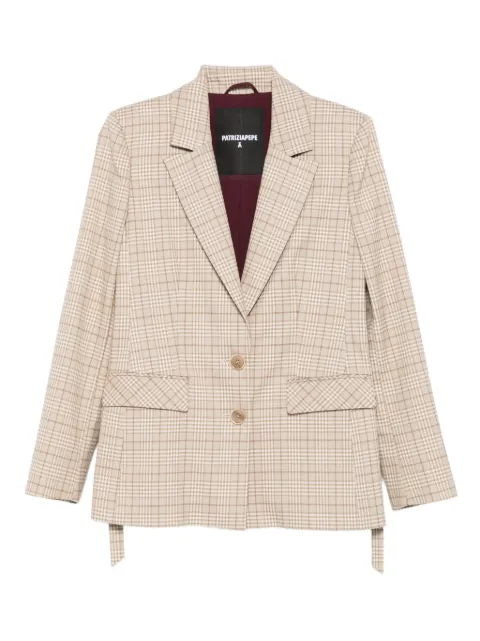 Patrizia Pepe two-button checked blazer Neutrals 8S0553A621B
