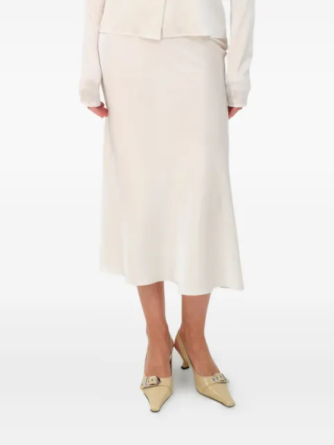 MANURÍ Tina bias-cut midi skirt White MRFW25SKT9SKEL13