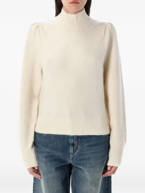 MARANT ÉTOILE turtleneck puff-shoulder jumper Neutrals PU0722FAA2L68E23EC